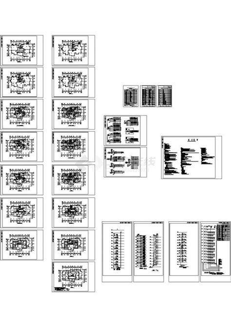 某十一层高层住宅房电气设计施工cad图纸（标注详细）居住建筑土木在线