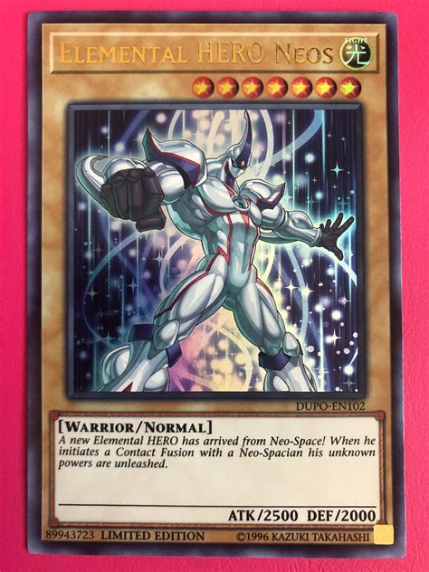 Elemental HERO Neos DUPO EN102 Ultra Rare Limited Edition Near Mint