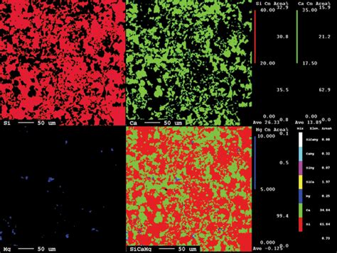 Example Of Epma Combined Elemental Map For Si Ca And Mg In Area