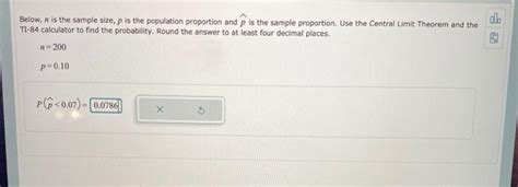 Solved Below N Is The Sample Size P Is The Population Chegg