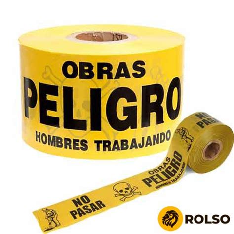 CINTA DE SEÑALIZACIÓN PELIGRO AMARILLO Rolso Equipo de protección