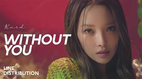 Kard Without You Line Distribution Youtube