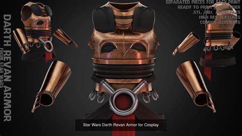 Star Wars Darth Revan Full Armor And Lightsabers For Cosplay 3D Model