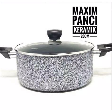 Maspion Maxim Neostone Dutch Oven 20cm Panci Keramik Tutup Kaca