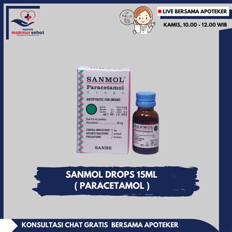 Jual Sanmol Drops 15ml Paracetamol Shopee Indonesia