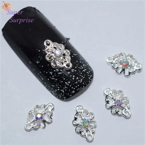 10pcs Manicure Color Rhinestone 3d Nail Art Decorationalloy Nail