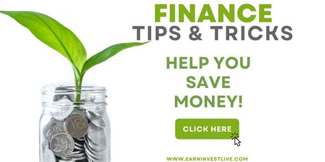 9 Amazing Finance Tips and Tricks to Help You Save Money - Earn Invest Live