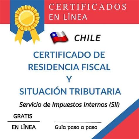 Sii Certificado De Residencia Fiscal Online Gratis