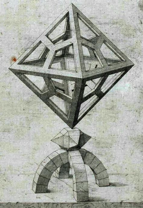 An Artistic Drawing Of A Cube On Top Of A Piece Of Paper With Lines