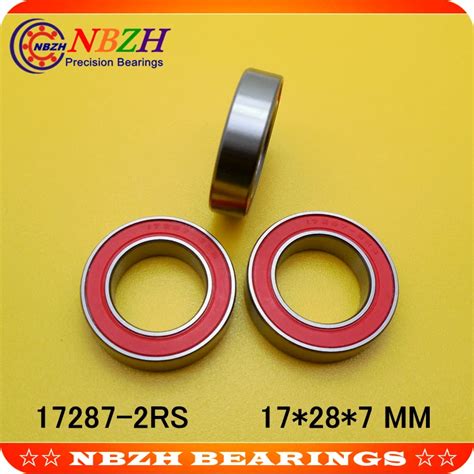 10pcs Lot 17287 2RS MR17287 17287 17287RS GCR15 Ball Bearing 17x28x7mm