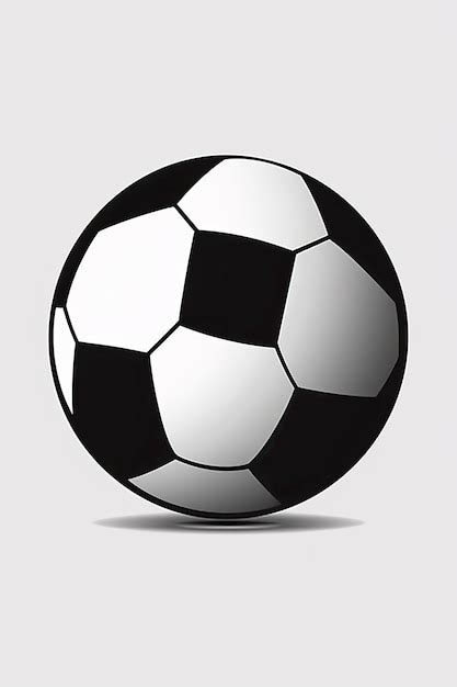 Premium AI Image A Black And White Soccer Ball With A White Background