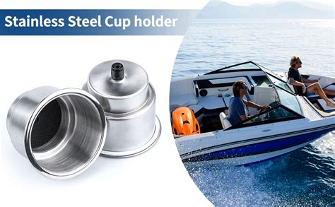 Marinebaby 2pcs Stainless Steel Cup Drink Holder With Drain