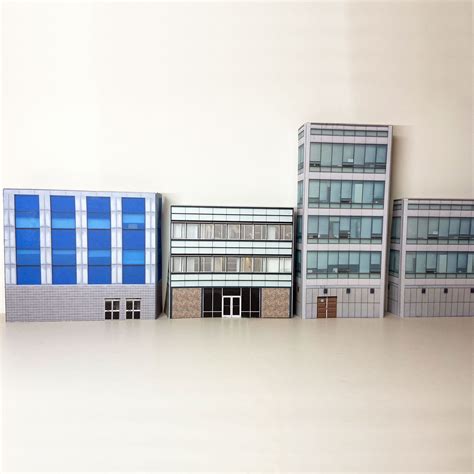 OO Gauge City Buildings Pack of 5 - Scale Model Buildings