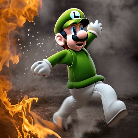 Fire Luigi Coloring Pages