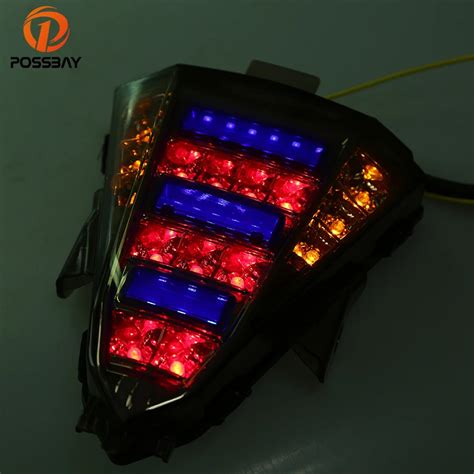 POSSBAY ABS Motorcycle LED Lights Turn Signal Indicator Lights Cafe