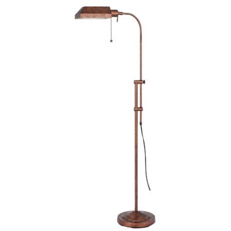 Inch Rusted Adjustable Traditional Shaped Floor Lamp With Rust