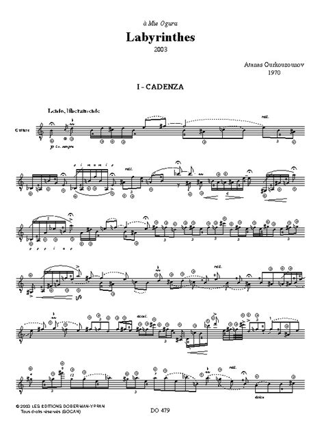 Labyrinthes Atanas Ourkouzounov Partition