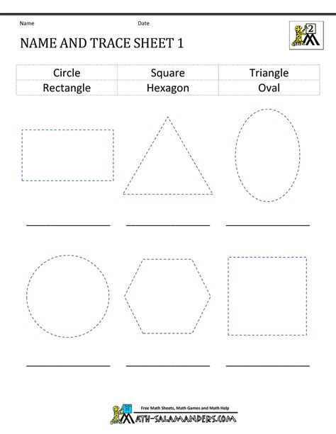 2d Shapes Worksheets