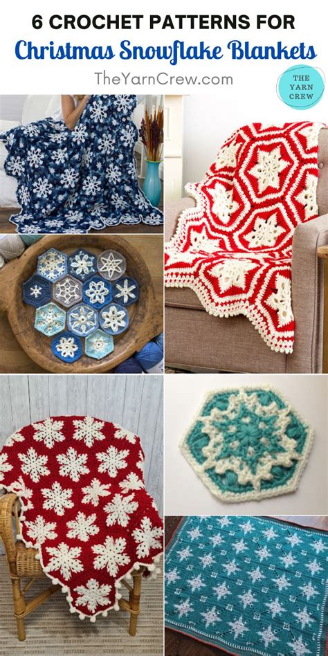 Crochet Snowflake Blanket Patterns For Christmas The Yarn Crew