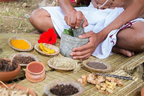 Preparing Ayurvedic Medicine — Stock Photo © nilanewsom #100273086