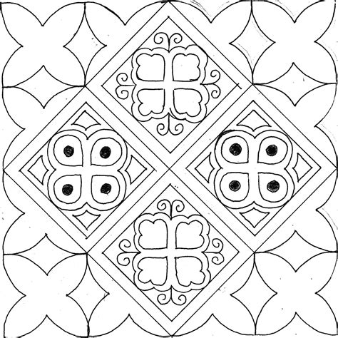 Gambar Sketsa Motif Batik Bunga Mudah Batik Indonesia