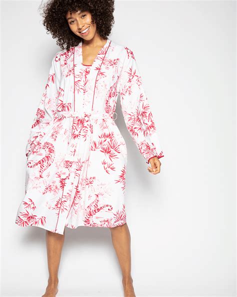 Kristen Tiger Print Short Dressing Gown TKD Lingerie