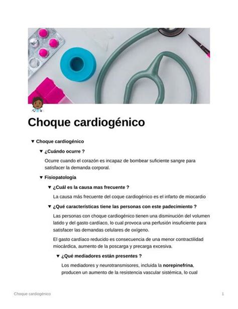 Choque cardiogénico ESPM MEDICINA uDocz