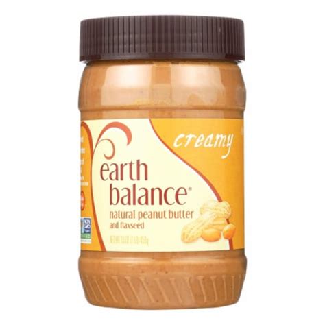 Earth Balance Creamy Peanut Butter And Flaxseed Case Of Oz