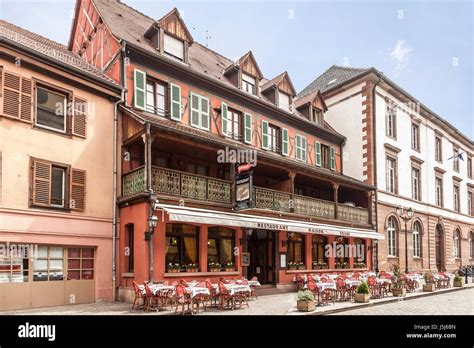 The Restaurant Maison Rouge In Colmar Alsace France Stock Photo Alamy