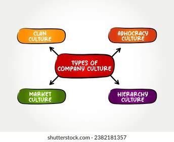 Types Company Culture Set Shared Values Stock Vector Royalty Free