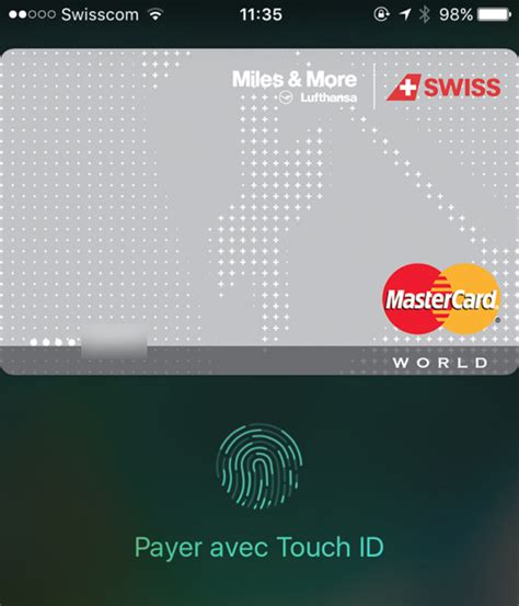 Suisse Les Cartes Swisscard AECS Miles More Compatibles Apple Pay