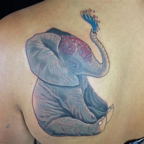 Elephant Trunk Up Tattoo