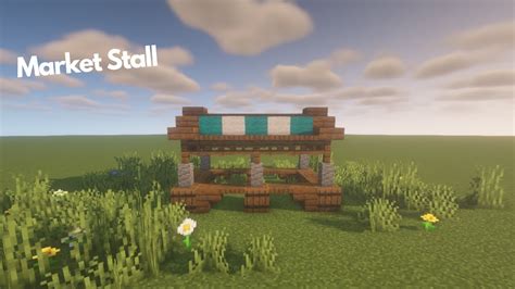 Minecraft Medieval Market Stall Tutorial 3 Youtube