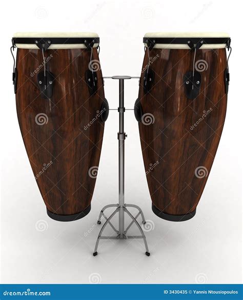 Conga Drums Line Drawing Vector Percussion Instrument Congas Clipart