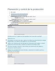 Planeación y control de la producción examen semana 4 docx Planeación