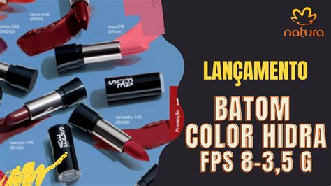 BATOM COLOR HIDRA FPS 8 Lançamento 2021 NATURA FACES Beleza em