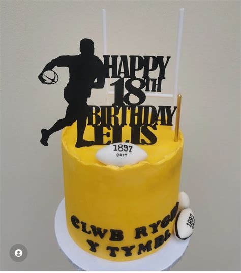 Rugby Cake Topper Birthday Cake Topper Personalised Cake Etsy Uk