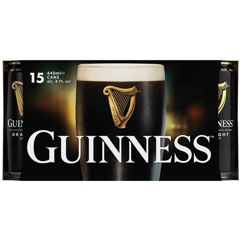 Guinness Draught 15 X 440ml Beer Bandm Stores