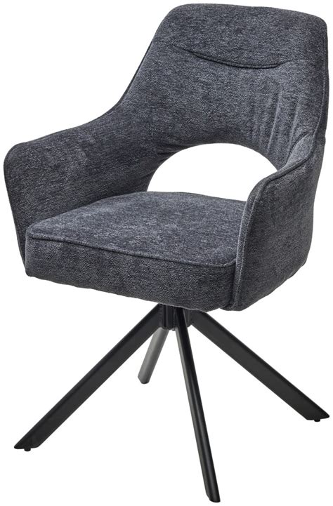 Стул GUARA 180 град. поворот. цвет серый RAVEN 18 / черный каркас ...