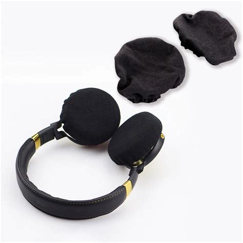 1 Pair Stretchable Fabric Headphone Covers Washable Sanitary Ear Sleeve Earpad Protector