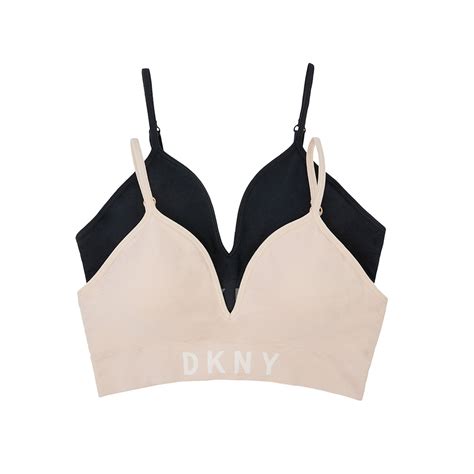 Dkny Women S Seamless Bralette Pack In Black Nude Medium Costco Uk