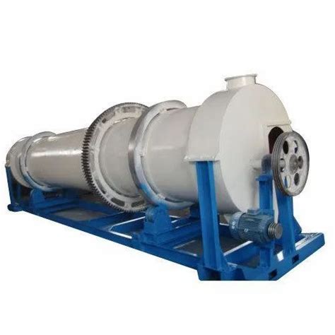 Steel Industrial Rotary Drum Dryer Automation Grade Semi Automatic