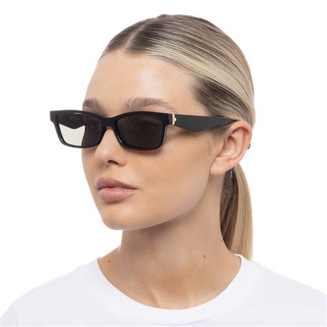 Plateaux Black Uni Sex Cat Eye Sunglasses Le Specs