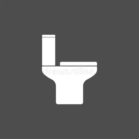 Lavabo Wc Icono Del Retrete Ejemplo Del Vector Dise O Plano