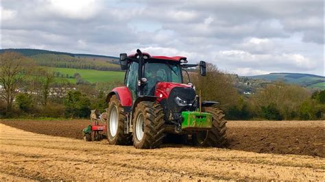 CASE MAXXUM 150 PLOUGHING WITH A 4 FURROW KVERNELAND PLOUGH WICKLOW