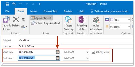 How to block out /off time in Outlook calendar?