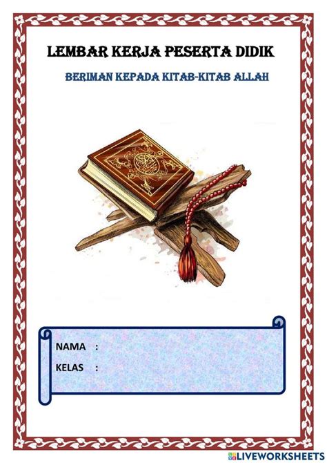 Lkpd Beriman Kepada Kitab Kitab Allah Pertemuan Ke Worksheet