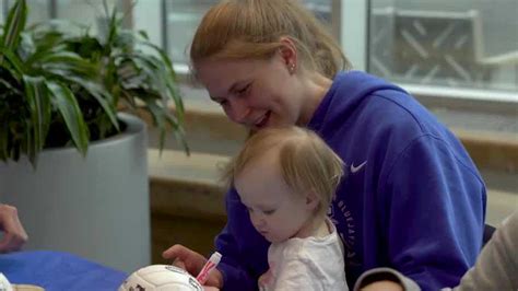 Creighton volleyball players visit Children's hospital patients