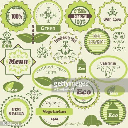 Vector Set Of Eco Labels Stock Clipart Royalty Free Freeimages