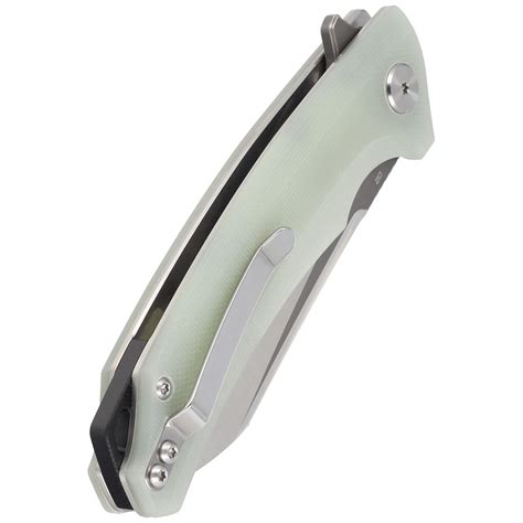 Nóż składany Bestech Texel Transparent G10 Grey Titanized Satin D2